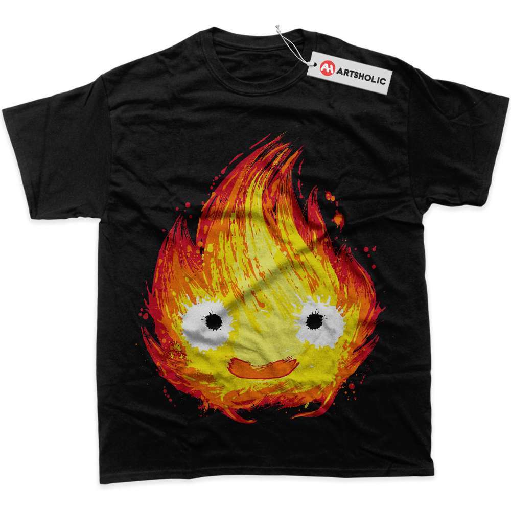 Alternative view of Calcifer Shirt, Howl's Moving Castle Shirt, Studio Ghibli Shirt, Anime Shirt, graphic T-Shirt