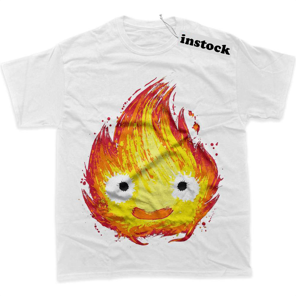 Calcifer Shirt, Howl's Moving Castle Shirt, Studio Ghibli Shirt, Anime Shirt, graphic T-Shirt