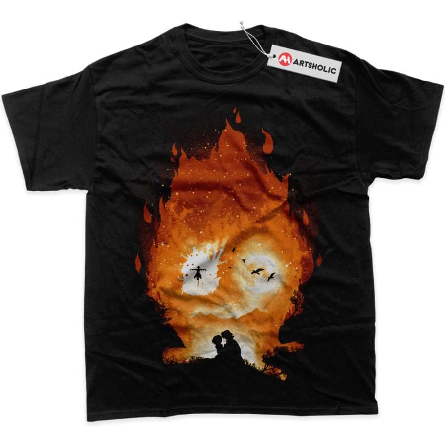 Alternative view of Calcifer Shirt, Howl's Moving Castle Shirt, Studio Ghibli Shirt, Anime Shirt, Graphic T-Shirt