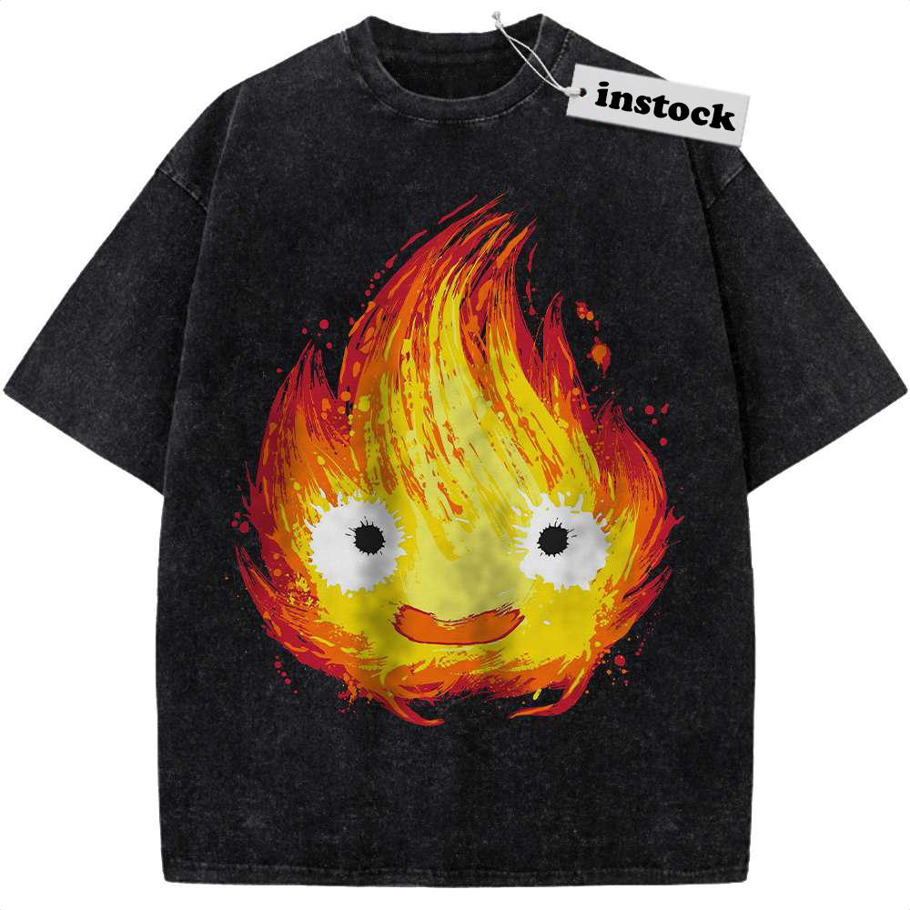 Calcifer Shirt, Howl's Moving Castle Shirt, Studio Ghibli Shirt, Anime Shirt, Vintage T-Shirt
