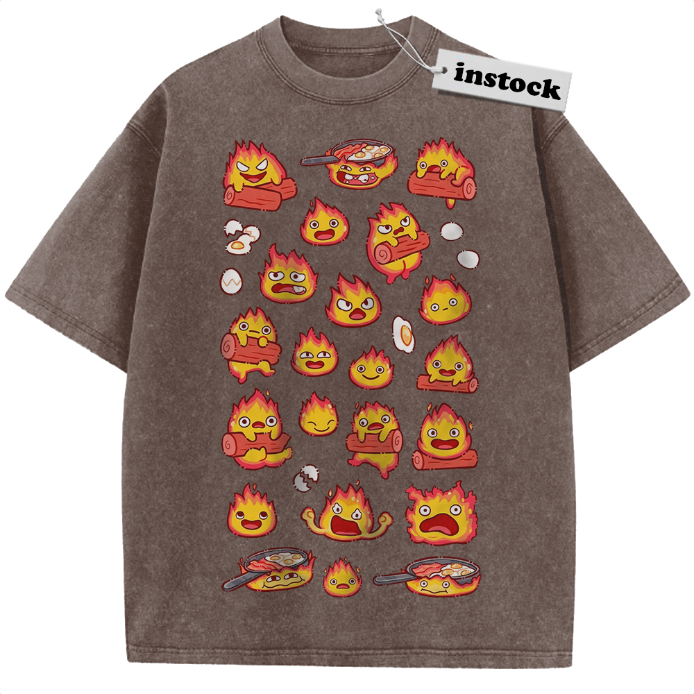 Calcifer Shirt, Howl's Moving Castle Shirt, Studio Ghibli Shirt, Anime Shirt, Vintage T-Shirt