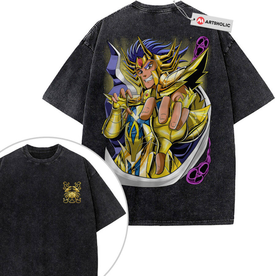 Alternative view of Cancer Deathmask Shirt, Saint Seiya Shirt, Anime Shirt, Vintage T-Shirt 2-Sided