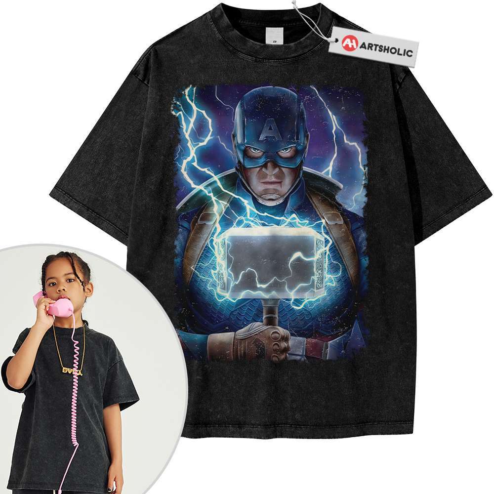 Captain America Shirt For Kids, Marvel Comics Shirt For Kids, Vintage T-Shirt For Kids