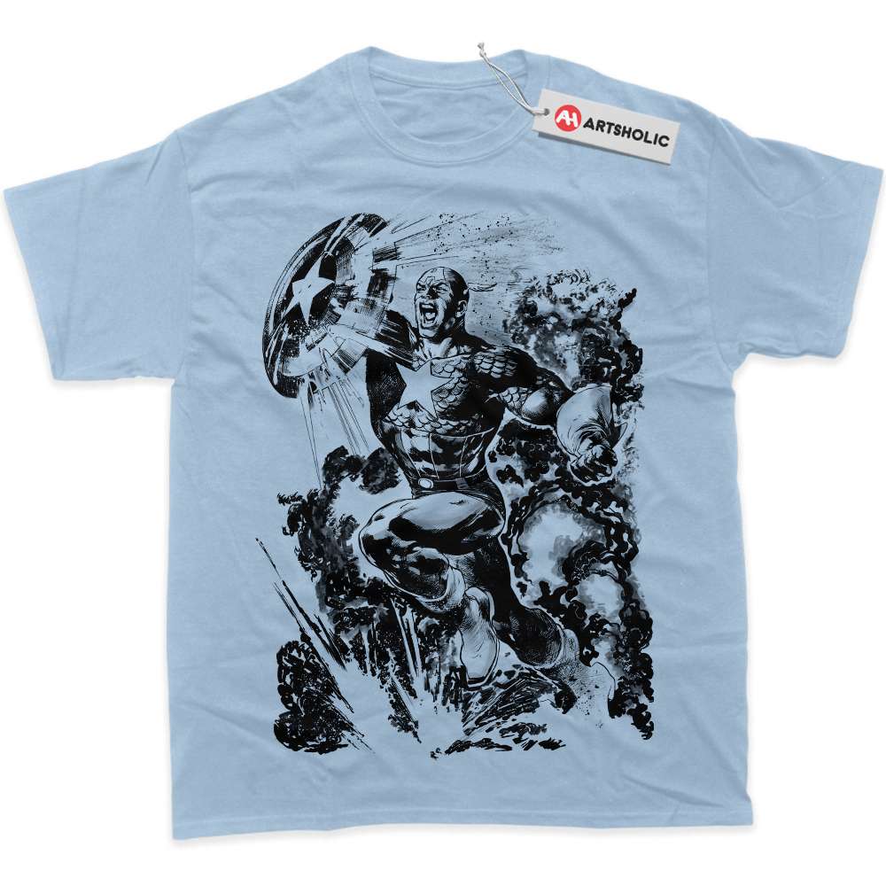 Alternative view of Captain America Shirt, Marvel Comics Shirt, Graphic Tee