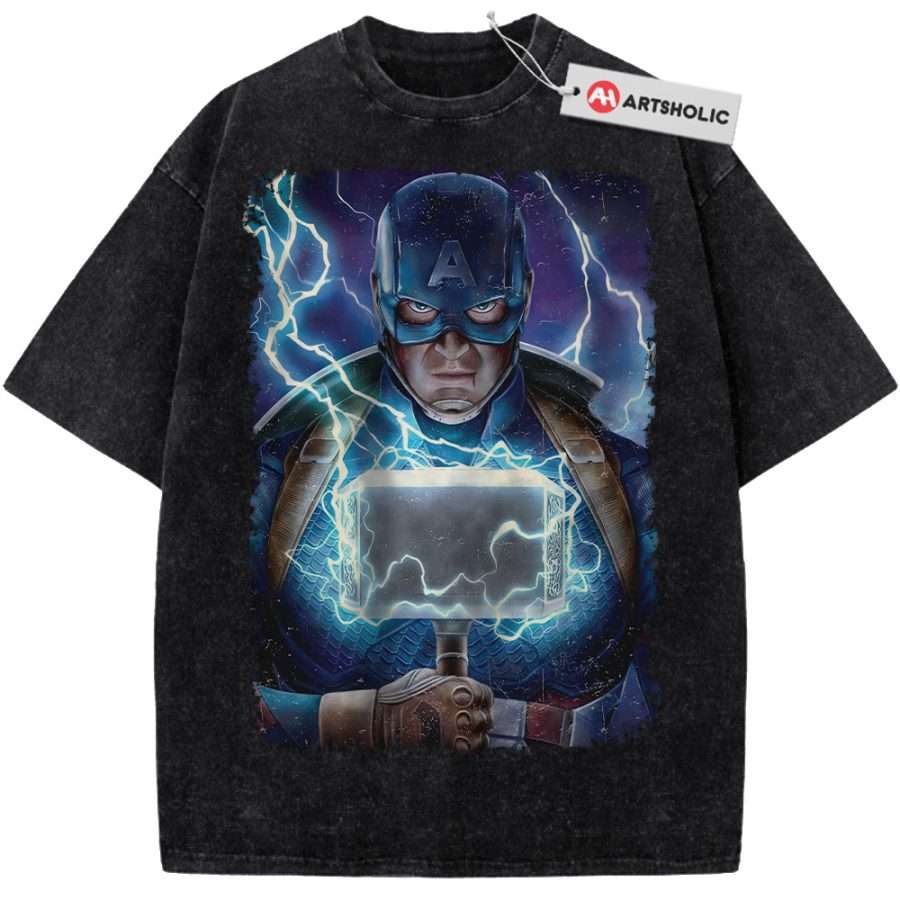 Alternative view of Captain America Shirt, Marvel Comics Shirt, Vintage T-Shirt
