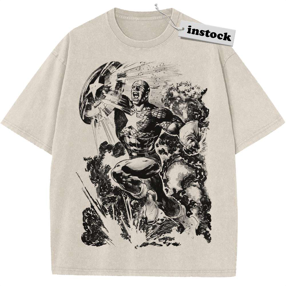 Captain America Shirt, Marvel Comics Shirt, Vintage Tee