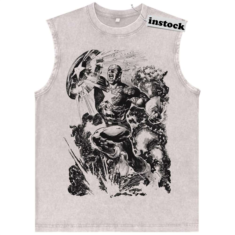 Captain America Tank Top, Marvel Comics Tank Top, Vintage Tank Top
