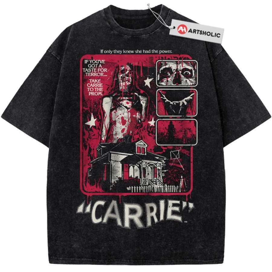 Alternative view of Carrie Shirt, Halloween Shirt, Horror Movie Shirt, Vintage T-Shirt