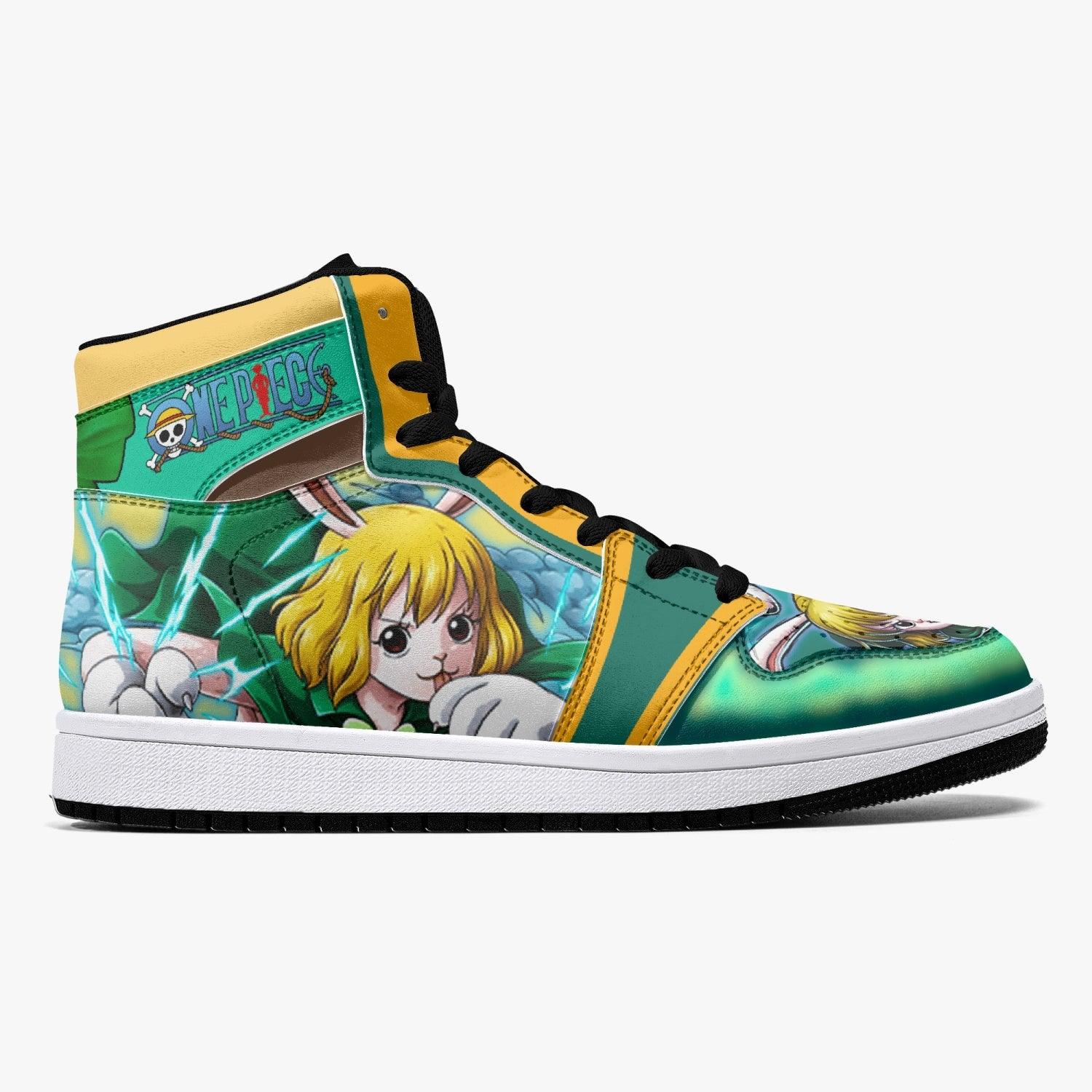 Alternative view of Carrot One Piece Custom Sneaker Mid 1 Basketball Shoes - Otaku Hall
