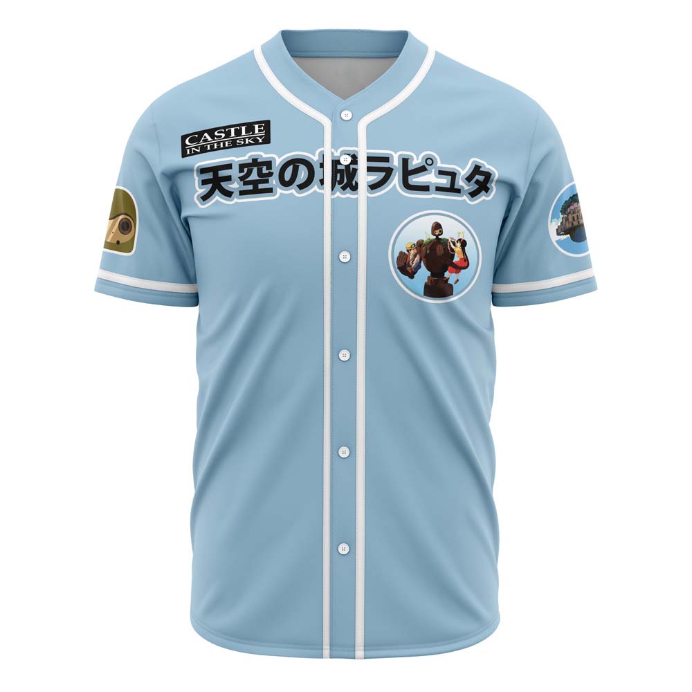 Castle in the Sky Studio Ghibli Custom Baseball Jersey - Otaku Hall