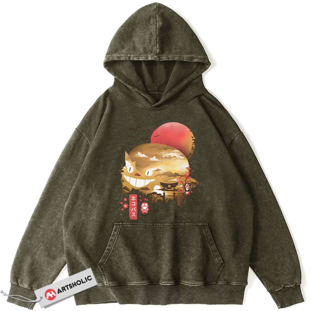 Alternative view of Catbus Hoodie, My Neighbor Totoro Hoodie, Studio Ghibli Hoodie, Anime Hoodie, Vintage Hoodie