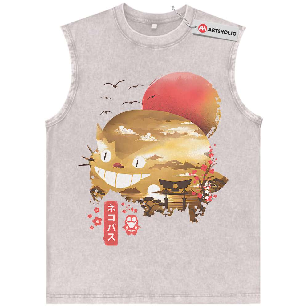Alternative view of Catbus Tank Top, My Neighbor Totoro Tank Top, Studio Ghibli Tank Top, Anime Tank Top, Vintage Tank Top