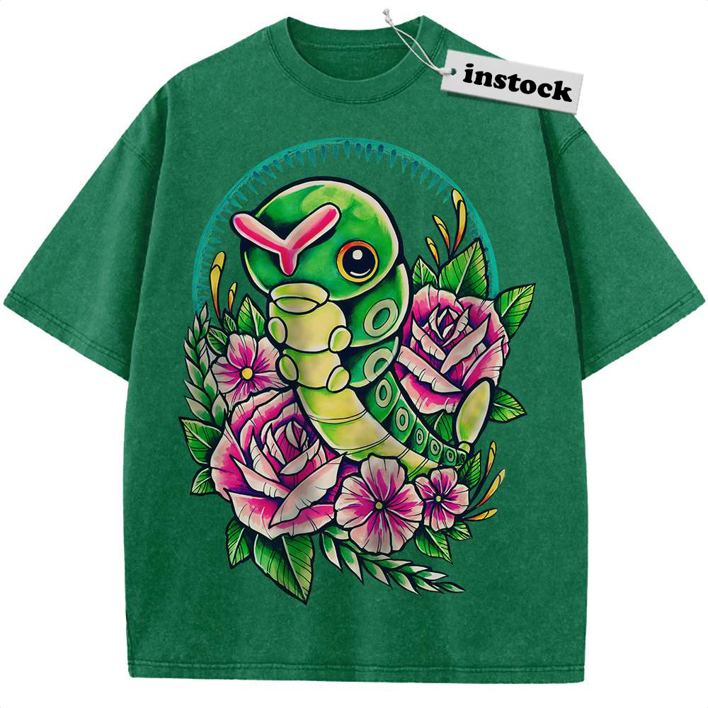 Caterpie Shirt, Pokemon shirt, Anime Shirt, Vintage Tee