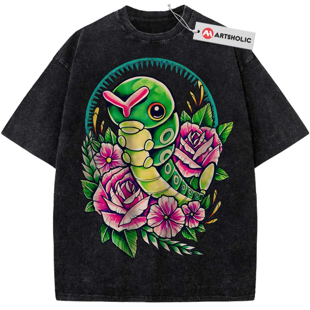 Alternative view of Caterpie Shirt, Pokemon shirt, Anime Shirt, Vintage Tee