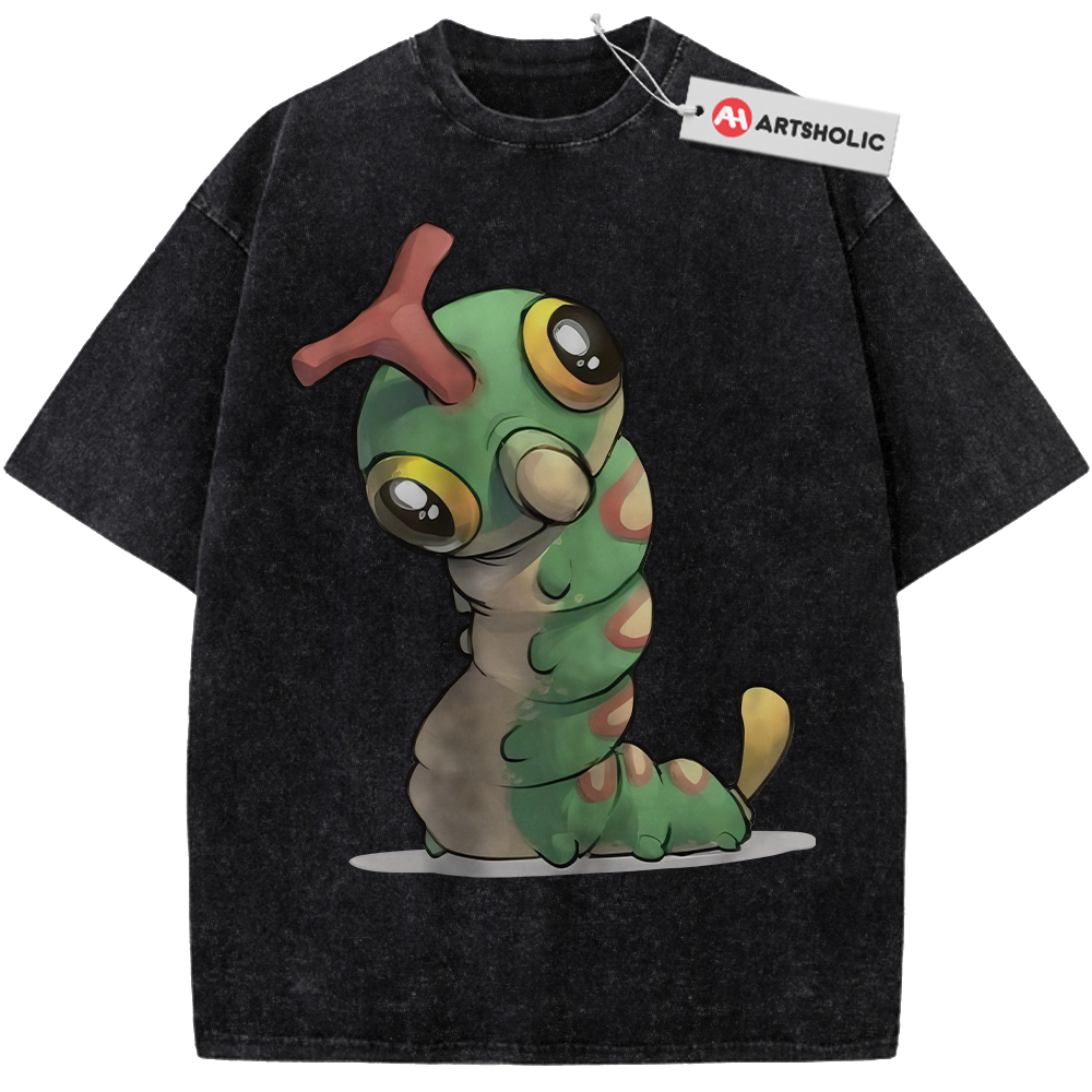 Alternative view of Caterpie Shirt, Pokemon Shirt, PKM Shirt, Anime Shirt, Vintage Tee