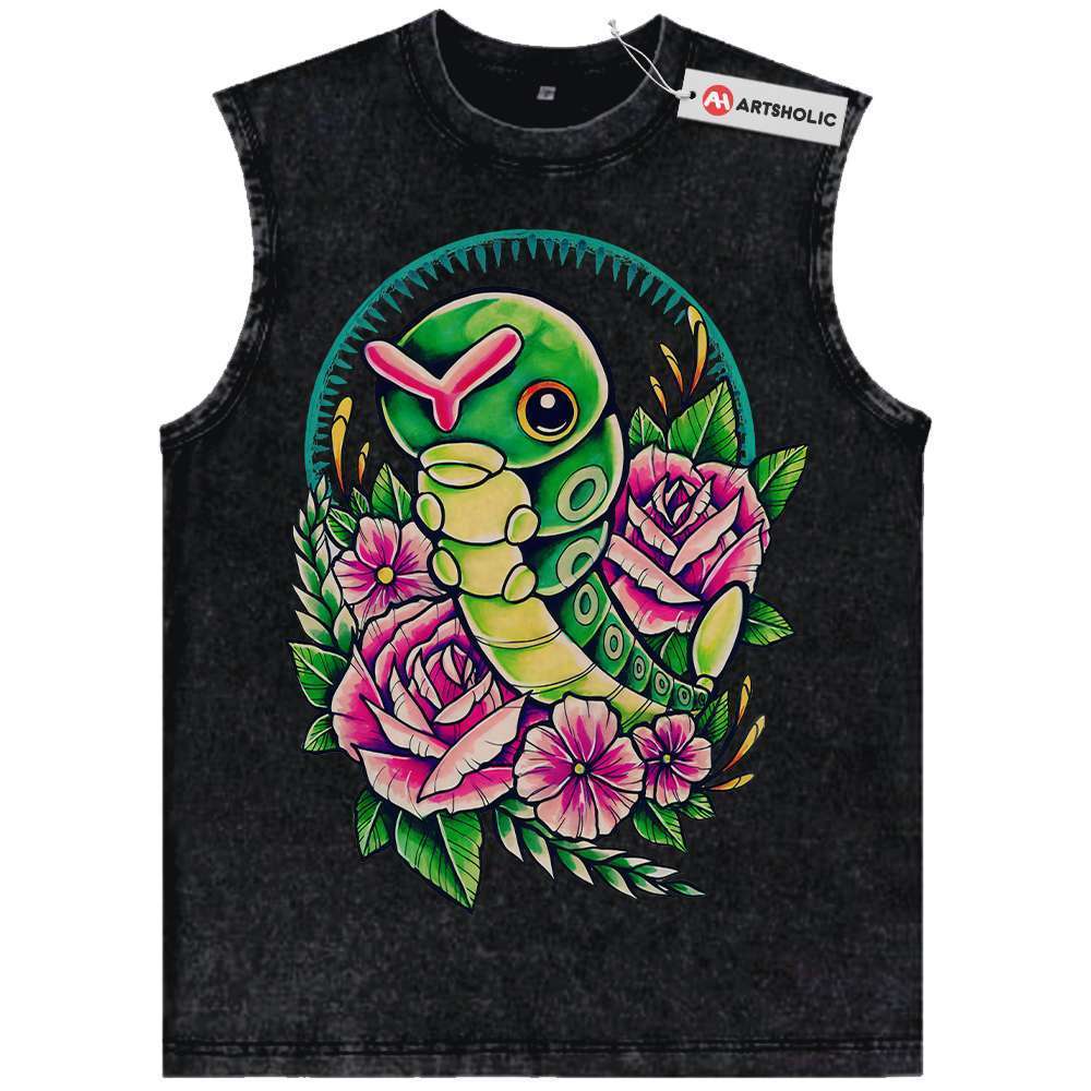 Caterpie Tank Top, Pokemon Tank Top, Anime Tank Top, Vintage Tank Top