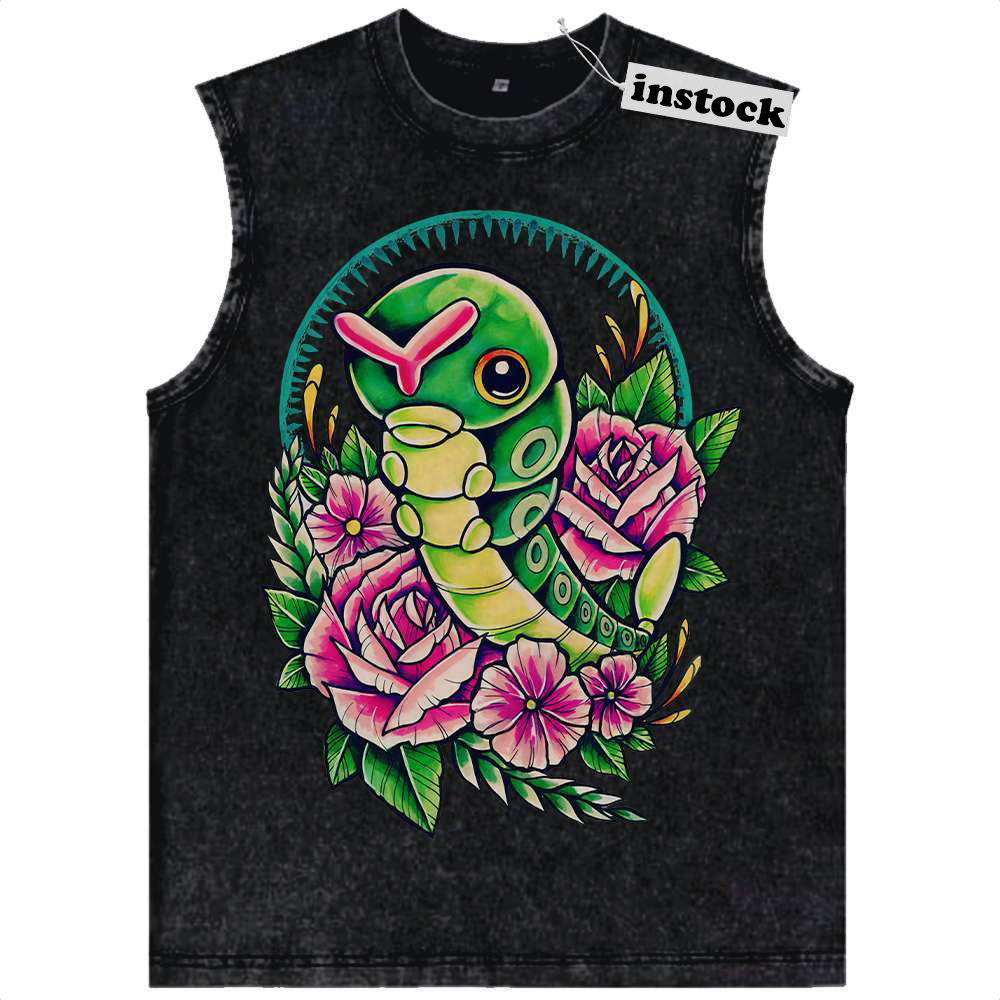 Caterpie Tank Top, Pokemon Tank Top, Anime Tank Top, Vintage Tank Top