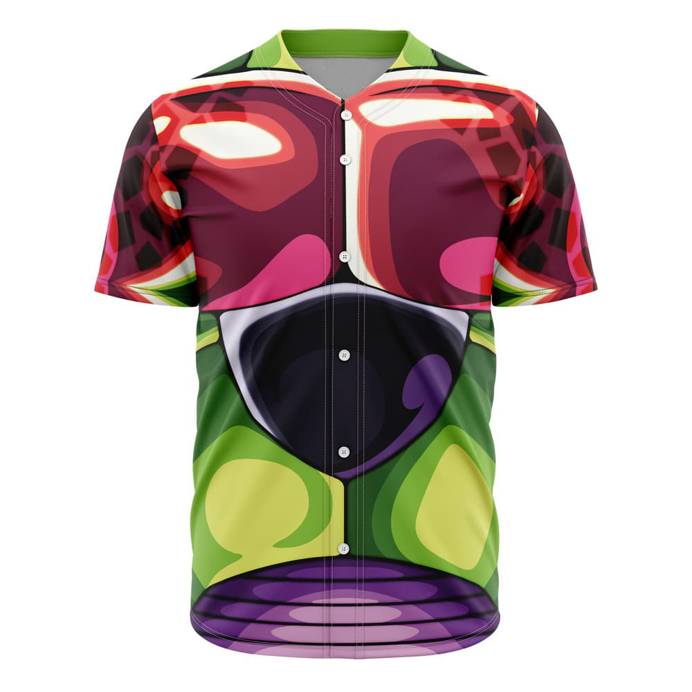 Alternative view of Cell Max 3D Skin Cosplay Dragon Ball Super Super Hero Custom Baseball Jersey - Otaku Hall