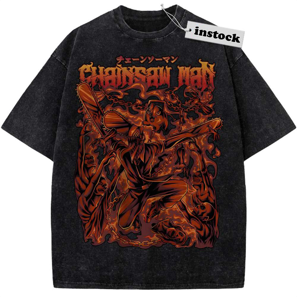 Chainsaw Man Shirt. Anime Shirt, Vintage Tee