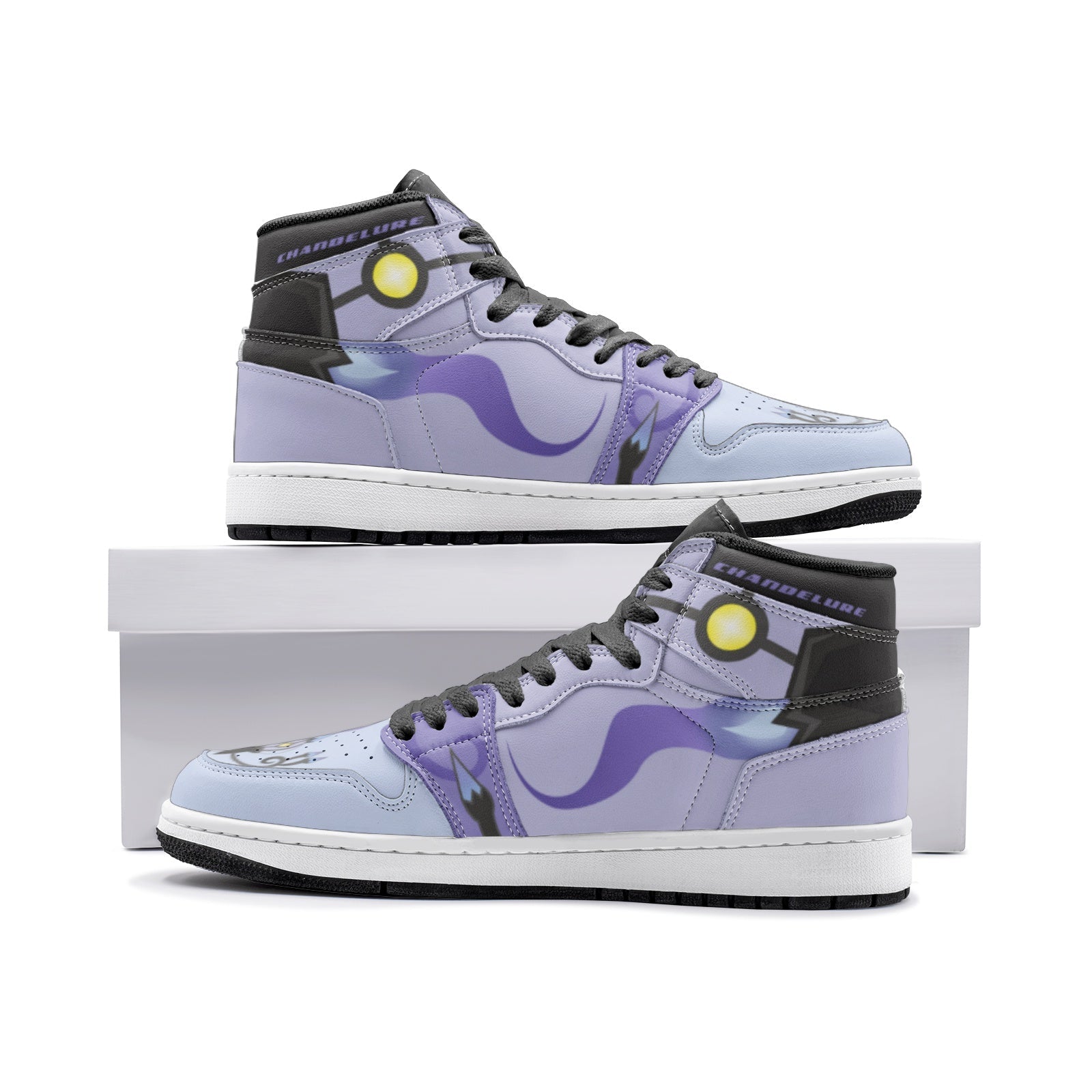 Chandelure Pokemon Custom Sneaker Mid 1 Basketball Shoes - Otaku Hall