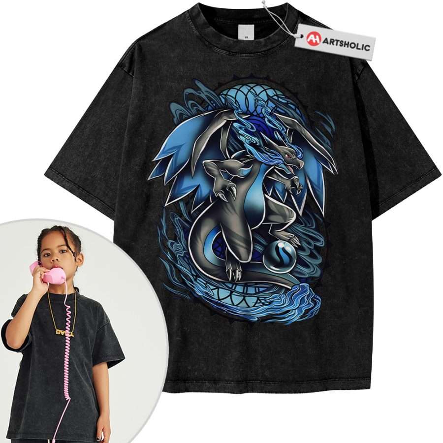 Alternative view of Charizard Shirt For Kids, Pokemon Shirt For Kids, Anime Shirt For Kids, Vintage T-Shirt For Kids
