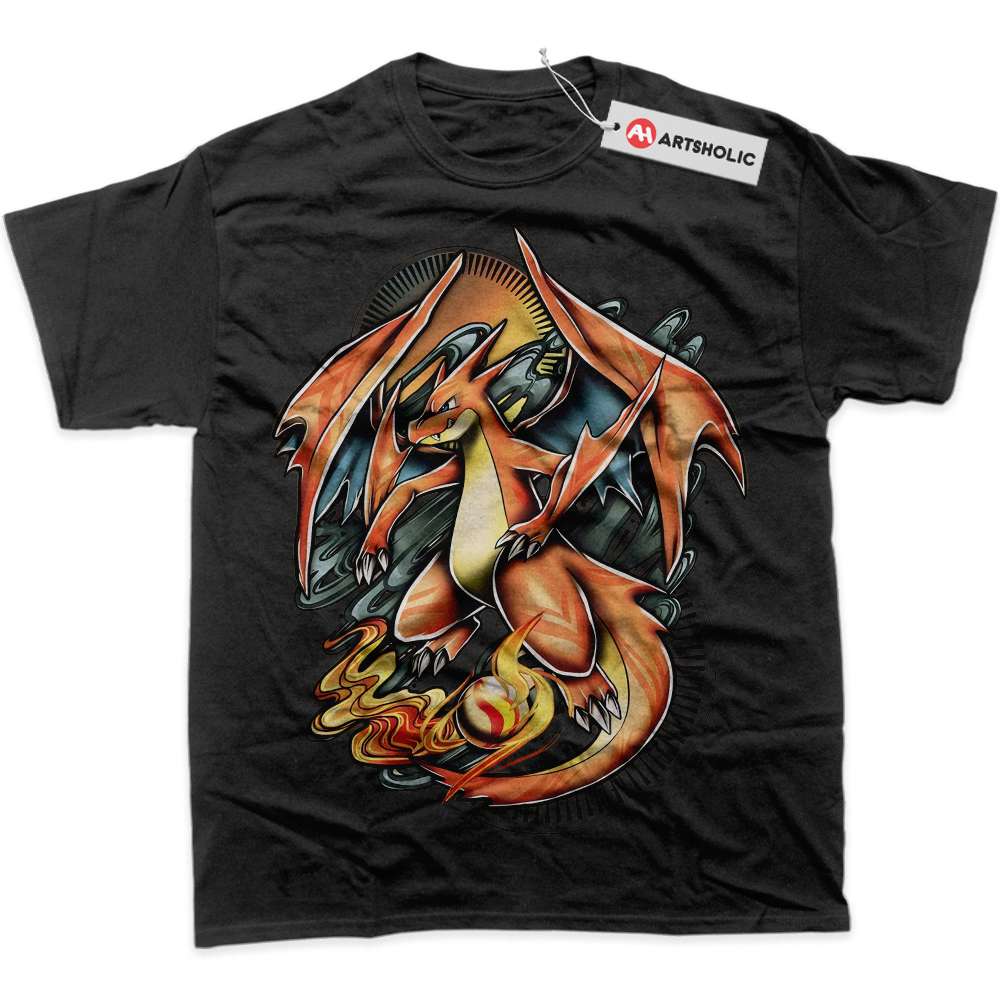 Alternative view of Charizard Shirt, Pokemon Shirt, Anime Shirt, Graphic Tee