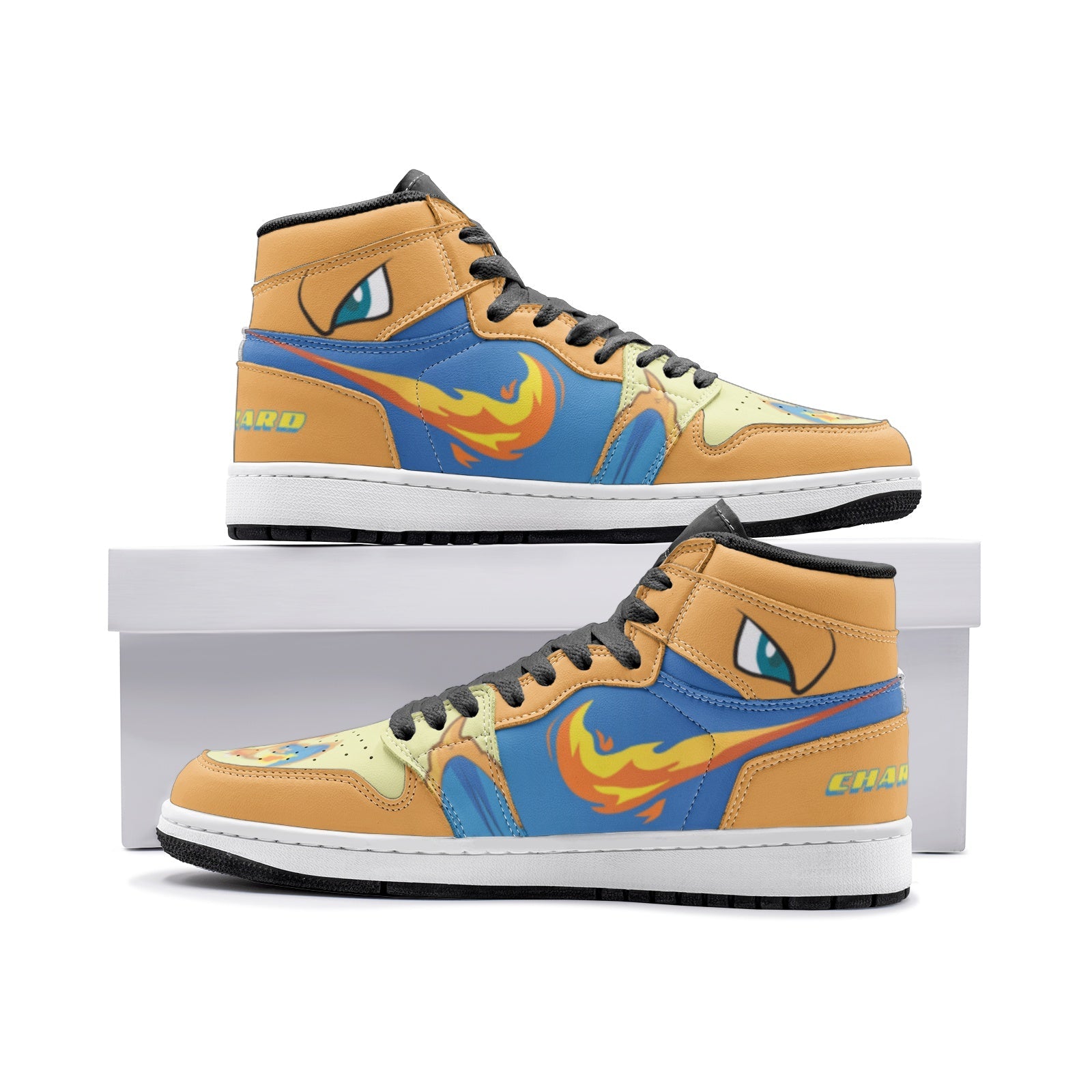 Charizard Starter Pokemon Custom Sneaker Mid 1 Basketball Shoes - Otaku Hall