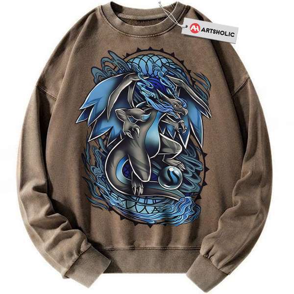 Alternative view of Charizard Sweatshirt, Pokemon Sweatshirt, Anime Sweatshirt, Vintage Sweatshirt