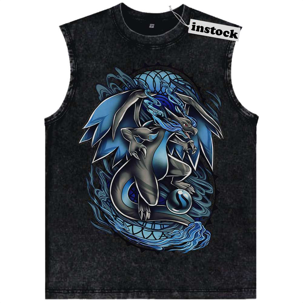 Charizard Tank Top, Pokemon Tank Top, Anime Tank Top, Vintage Tank Top