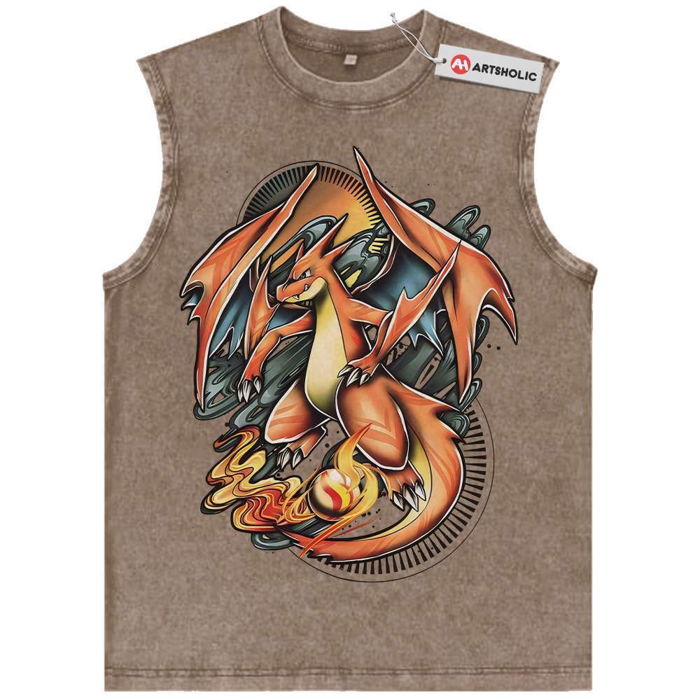 Charizard Tank Top, Pokemon Tank Top, nime Tank Top, Vintage Tank Top
