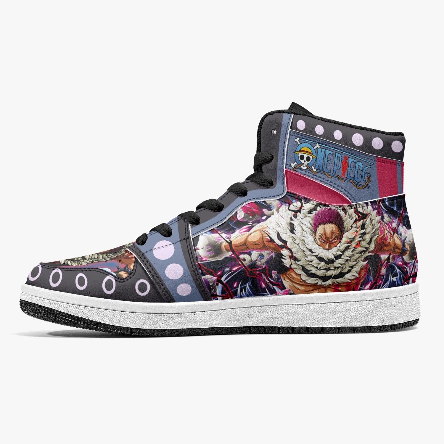 Alternative view of Charlotte Katakuri One Piece Custom Sneaker Mid 1 Basketball Shoes - Otaku Hall
