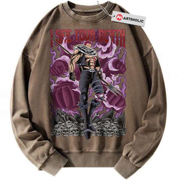 Alternative view of Charlotte Katakuri Sweatshirt, One Piece Sweatshirt, Anime Sweatshirt, Vintage Sweatshirt
