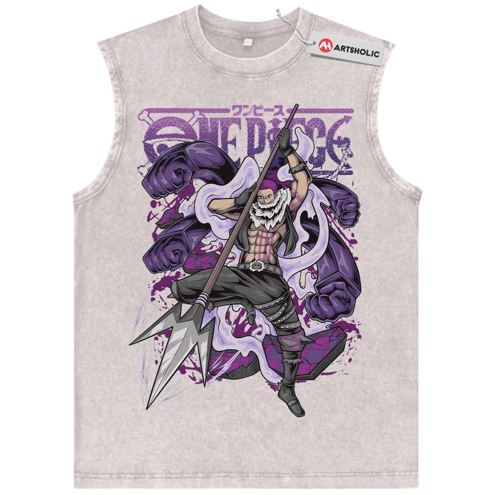 Alternative view of Charlotte Katakuri Tank Top, One Piece Tank Top, Anime Tank Top, Vintage Tank Top