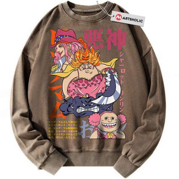 Alternative view of Charlotte Linlin Sweatshirt, Big Mom Sweatshirt, One Piece Sweatshirt, Anime Sweatshirt, Vintage Sweatshirt