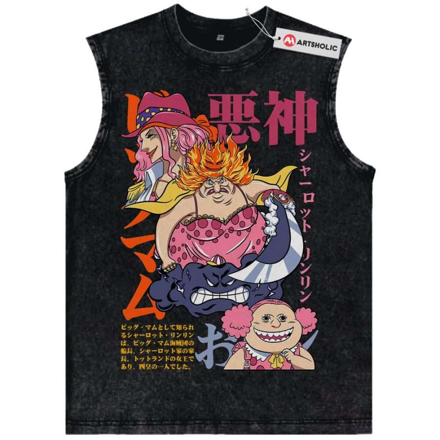 Alternative view of Charlotte Linlin Tank Top, Big Mom Tank Top, One Piece Tank Top, Anime Tank Top, Vintage Tank Top