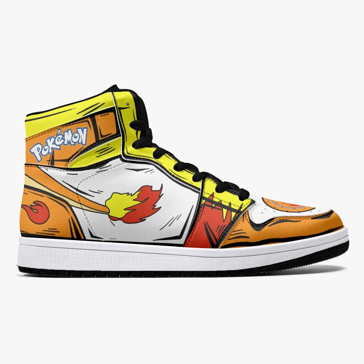 Alternative view of Charmander Pokemon Custom Sneaker Mid 1 Basketball Shoes - Otaku Hall