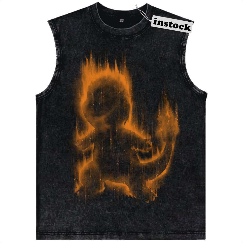 Charmander Tank Top, Pokemon Tank Top, Anime Tank Top, Vintage Tank Top