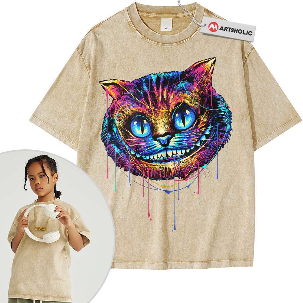Alternative view of Cheshire Cat Shirt For Kids, Alice's Adventures in Wonderland Shirt For Kids, Animated Shirt For Kids, Vintage T-Shirt For Kids
