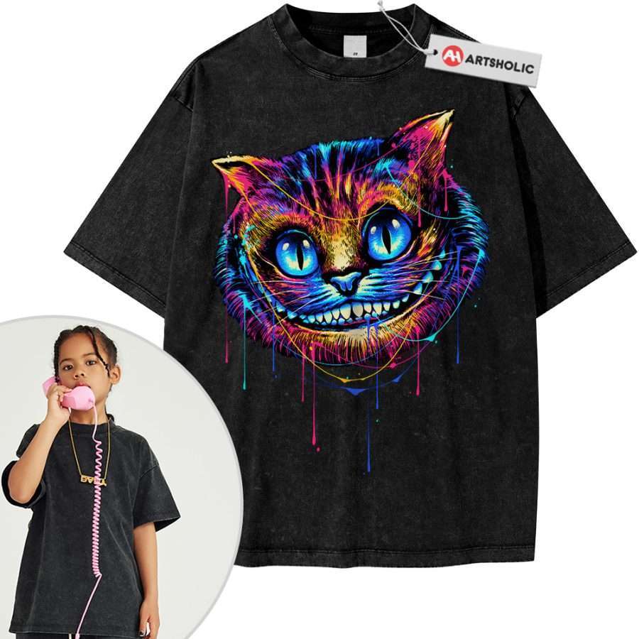 Cheshire Cat Shirt For Kids, Alice's Adventures in Wonderland Shirt For Kids, Animated Shirt For Kids, Vintage T-Shirt For Kids - Image 7