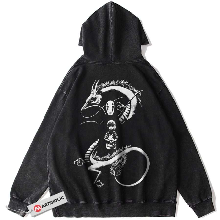 Alternative view of Chihiro and Haku Hoodie, Spirited Away Hoodie, Studio Ghibli Hoodie, Anime Hoodie, Vintage Hoodie