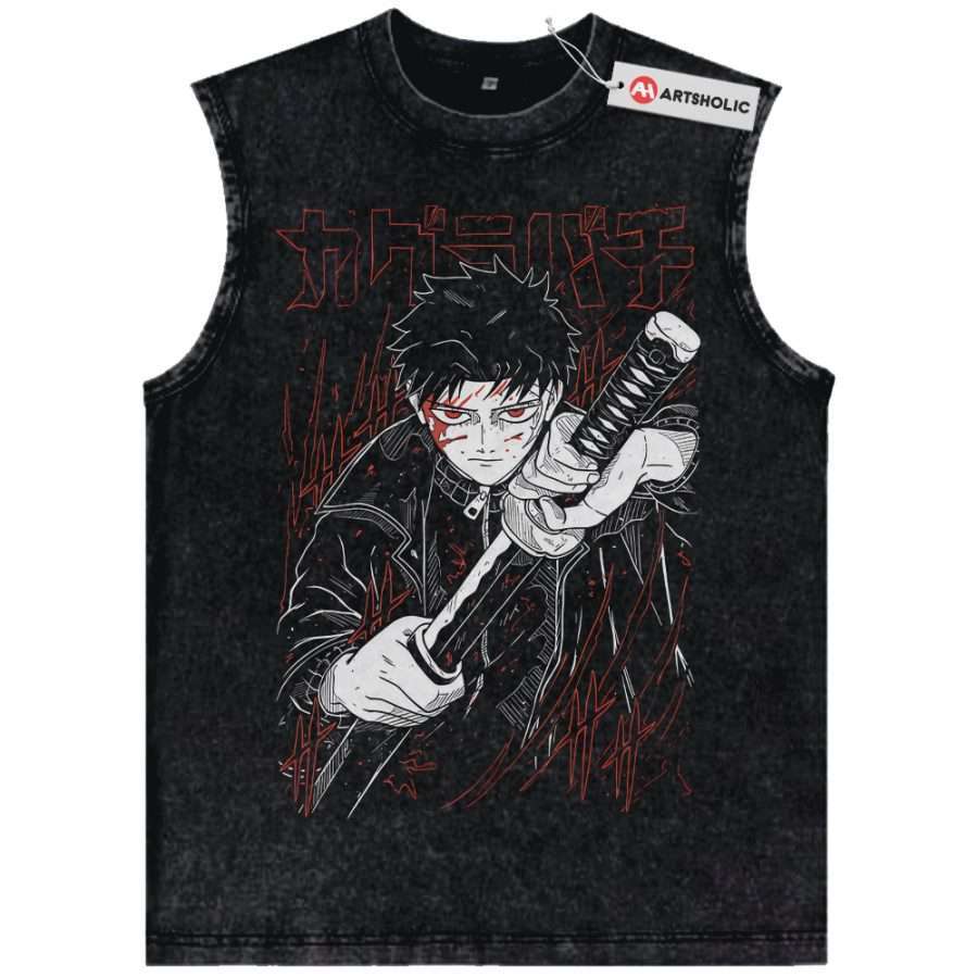 Alternative view of Chihiro Rokuhira Tank Top, Kagurabachi Tank Top, Anime Tank Top, Vintage Tank Top
