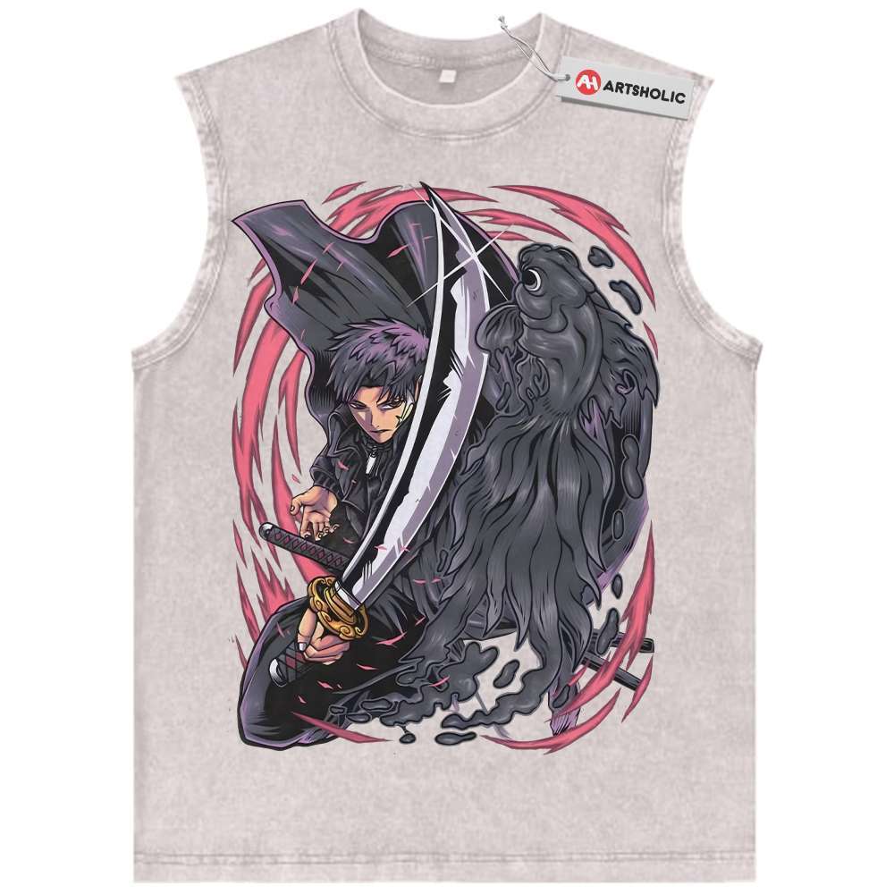 Alternative view of Chihiro Rokuhira Tank Top, Kagurabachi Tank Top, Anime Tank Top, Vintage Tank Top