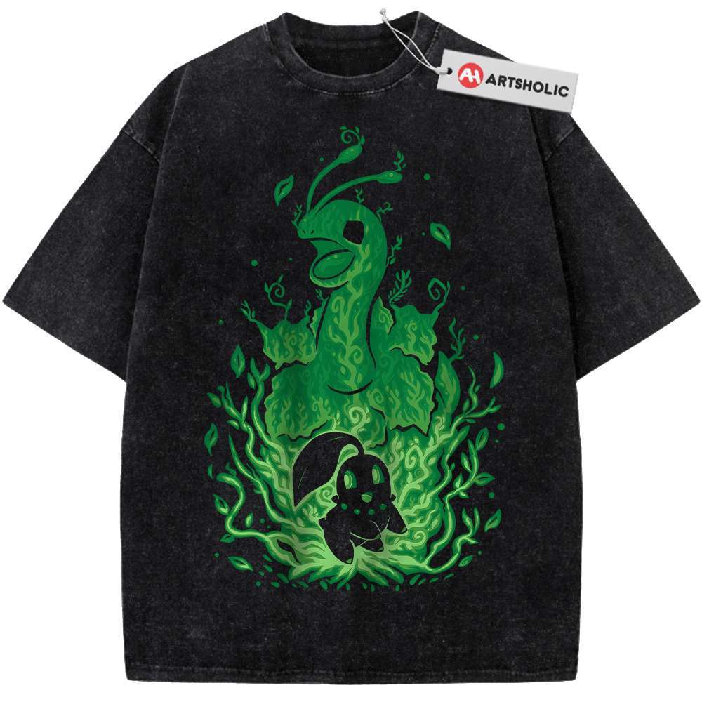 Chikorita Shirt, Meganium Shirt, Pokemon shirt, Anime Shirt, Vintage Tee