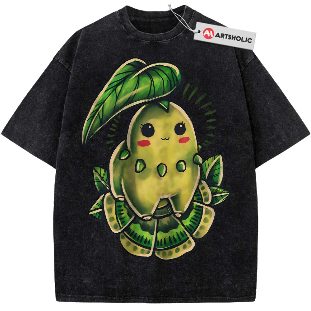 Alternative view of Chikorita Shirt, Pokemon shirt, Anime Shirt, Vintage Tee
