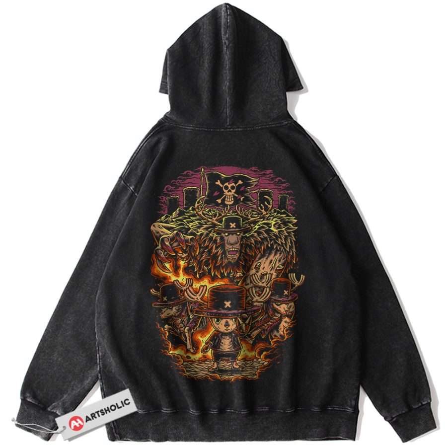 Alternative view of Chopper Hoodie, One Piece Hoodie, Anime Hoodie, Vintage Hoodie