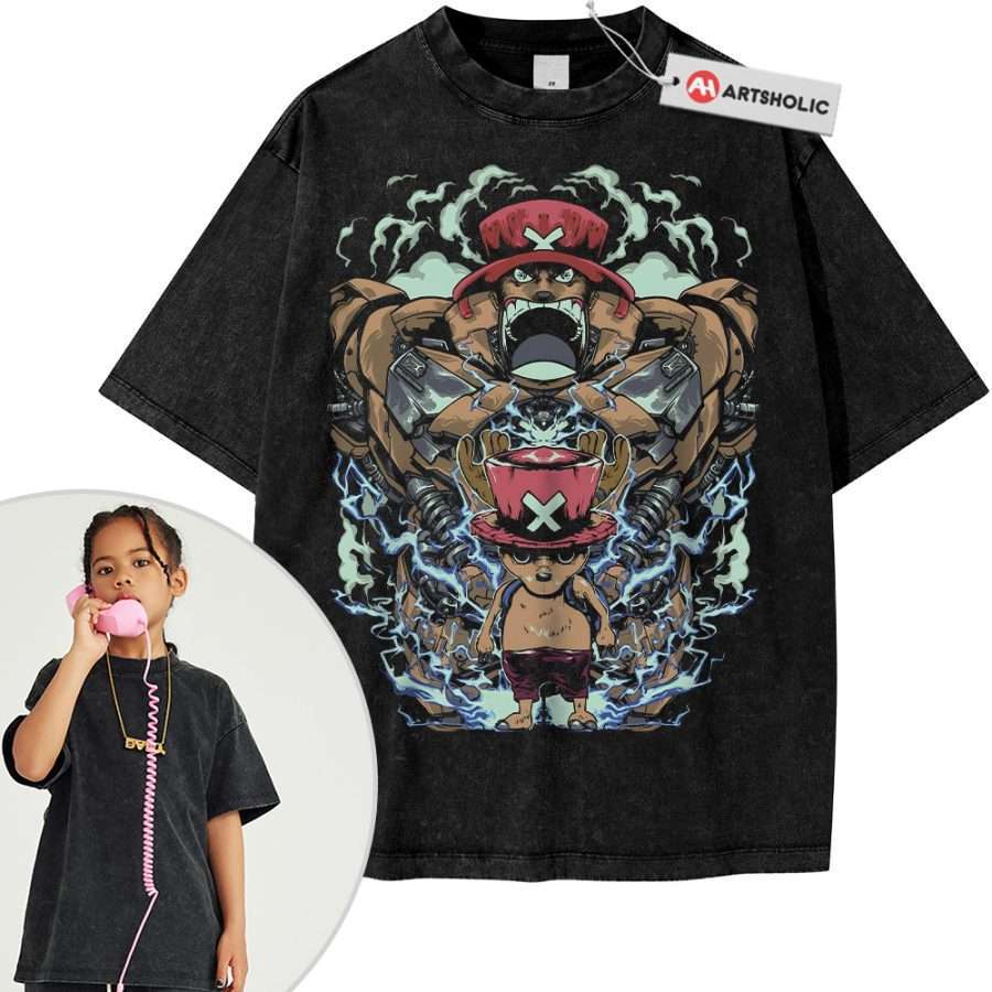 Alternative view of Chopper Shirt For Kids, One Piece Shirt For Kids, Anime Shirt For Kids, Vintage T-Shirt For Kids