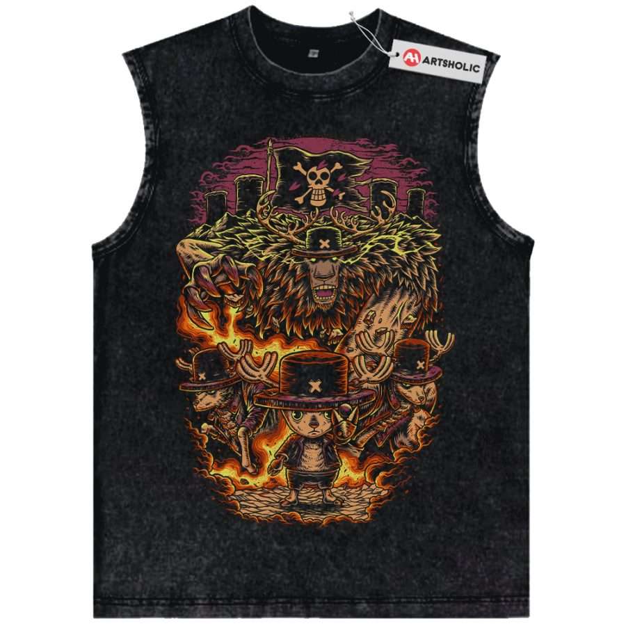 Alternative view of Chopper Tank Top, One Piece Tank Top, Anime Tank Top, Vintage Tank Top