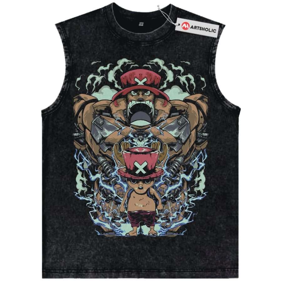 Alternative view of Chopper Tank Top, One Piece Tank Top, Anime Tank Top, Vintage Tank Top