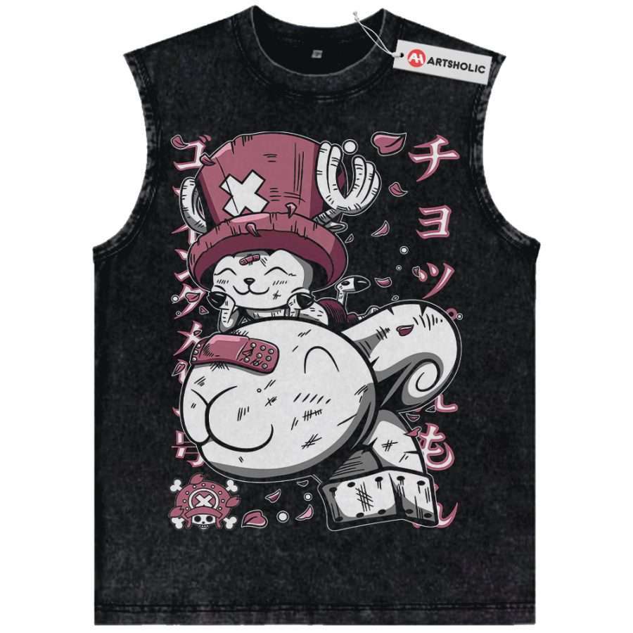 Alternative view of Chopper Tank Top, One Piece Tank Top, Anime Tank Top, Vintage Tank Top