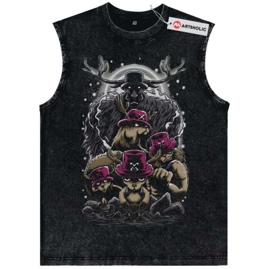 Alternative view of Chopper Tank Top, One Piece Tank Top, Anime Tank Top, Vintage Tank Top